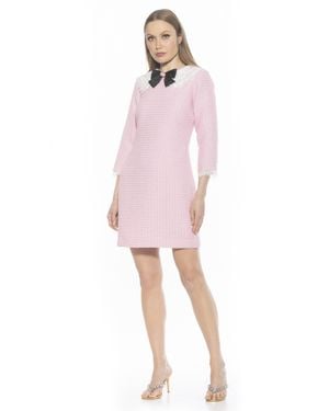 Alexia Admor Monique Tweed Dress - Pink