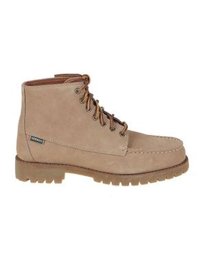 Sebago Parker Moc Toe Calf Leather Ankle Boots - Brown