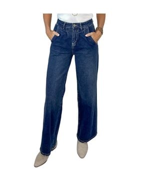 Lola Jeans Mia High-Rise Wide Leg Jeans - Blue