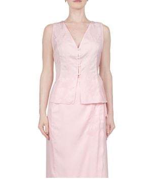 Ciao Lucia Rina Embroidered Top - Pink