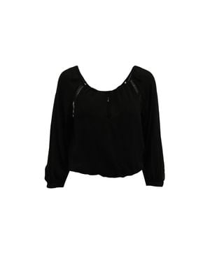 Alice + Olivia Blouse With Lace Detail - Black