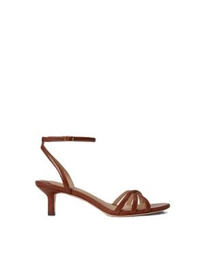 Ralph Lauren Crisscross Sandal With Slim Ankle Strap - White
