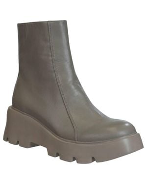 Naked Feet Xenus Platform Ankle Boots - Gray