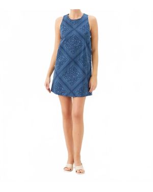 Fifteen Twenty Clarice Side Button Shift Dress - Blue
