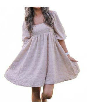 Sweet Lemon Latte Babydoll Dress - Purple