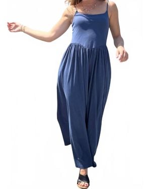Bobi Drop Waist Dress - Blue