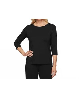 Elior Round Neck Top - Black