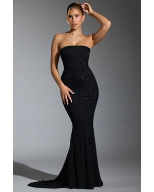 Oh Polly Florentina Embellished Corset Gown - Black