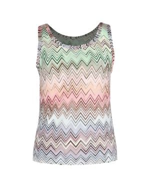 Missoni Abstract Zigzag Print Sleeveless Tank Top - Gray