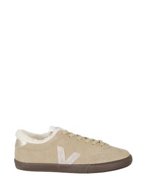Veja Sand Volley W Metallic Accent Suede Low-Top Sneakers - Multicolor