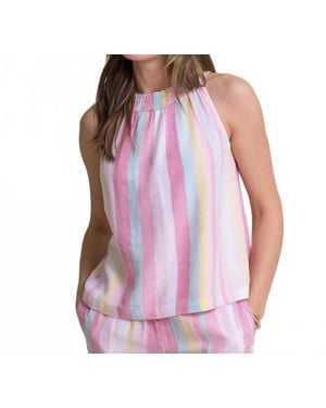 Southern Tide Karlea Smocked Neck Blouse - Purple