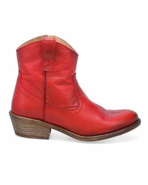 Miz Mooz Carlitos Cowboy Ankle Boot - Red