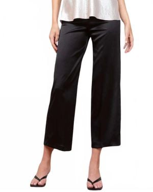 Avenue Montaigne Alex Pull On Wide Leg Pants - Black