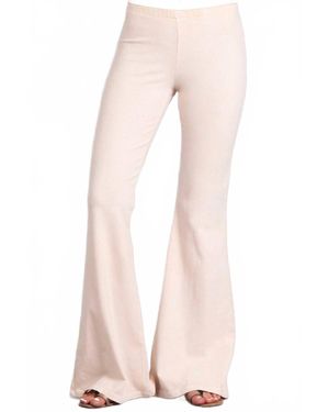 Chatoyant Mineral Wash Bell Bottom Soft Pants - Pink