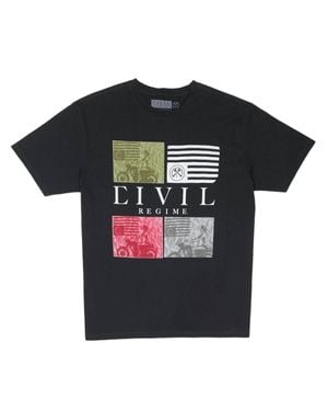 Civil Regime Collage T-Shirt - Black