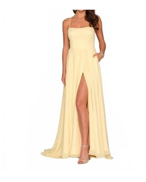 Dave & Johnny Sleeveless Gown - Metallic