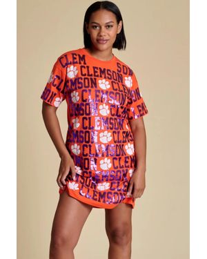 Stewart Simmons Sequin Repeat T-Shirt Dress - Red