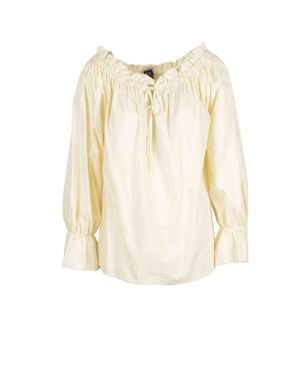 L'Autre Chose Cotton Blouse - White