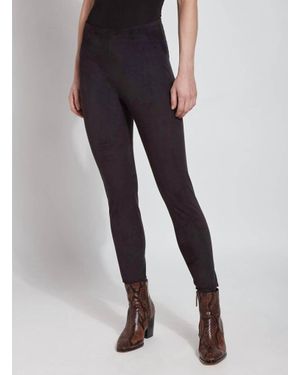 Lyssé High Waist Suede Leggings - Black
