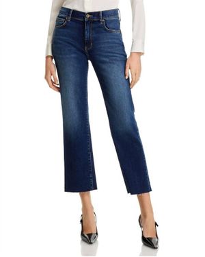 Kobi Halperin Mika Cropped Raw Cut Jeans - Blue