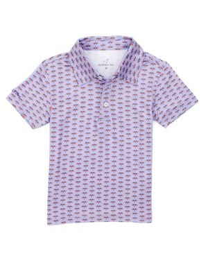 Properly Tied Boys Inlet Polo Shirt - Purple