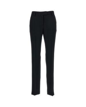 Alberto Biani Straight-Leg Fluid Fabric Cropped Pants - Black