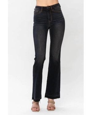Judy Blue High Waist Release Hem Slim Boot Cut Jeans - Blue