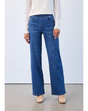 Fdj Wide Leg Pull On Jeans - Blue