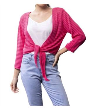 Orientique Knit Essentials Tie Shrug - Pink