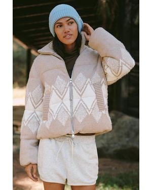 Varley Belinda Knit Puffer Jacket - Black
