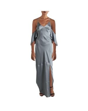 Astr Kendra V Neck Off-The-Shoulder Cocktail Dress - Blue