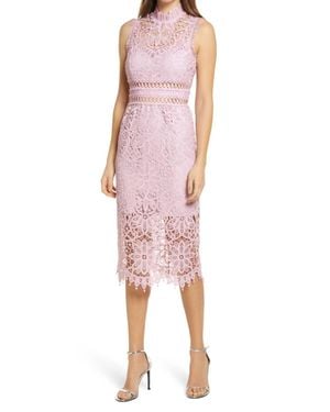 Saylor Rue Lace Sheath Dress - Pink