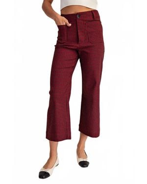Eesome Gingham Straight Leg Pant - Red