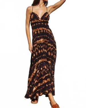 Dress Forum Tie Dye Maxi Dress - Brown
