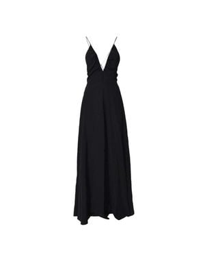 オールインワン・サロペット Aspesi Midnight Blue Cady Crepe Long Dress Aspesi Midnight Blue Cady Crepe Long Dress | ShopSimon