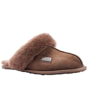 Australia Luxe Closed Mule Sheepskin Slipper - Brown