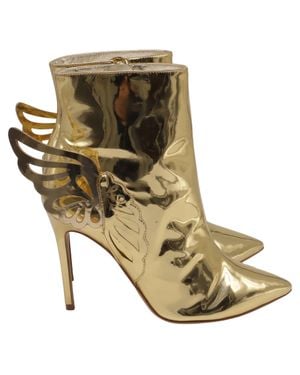 Sophia Webster Heavenly Pointed-Toe Ankle Boots - Metallic