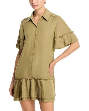 Ramy Brook Tabitha Point Collar Dress - Green