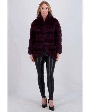 Gorski Horizontal Sable Jacket - Red