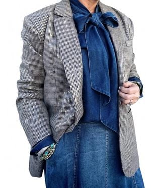 Mystree All Night Long Sequin Blazer - Blue