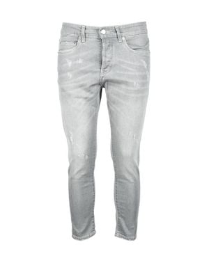 Low Brand Slim Stretch Jeans - Gray
