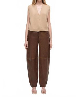 Jonathan Simkhai Waldon Curved Leg Pant - Brown