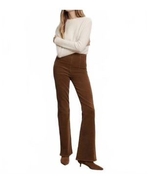 Veronica Beard Beverly Off Duty High Rise Flare Pants - Brown