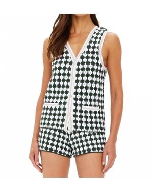 The Upside Portobello Watson Crochet Vest - Blue