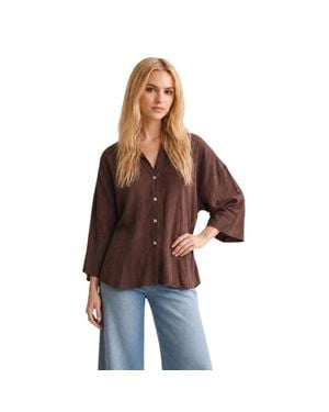Jacqueline De Yong Viscose Blouse - Brown