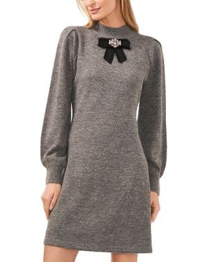 Cece Embellished Mini Sweaterdress - Gray