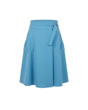 Trussardi Blue Polyester Skirt