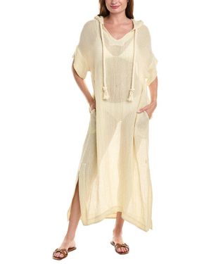 Lisa Marie Fernandez Hooded Linen-blend Caftan - Natural