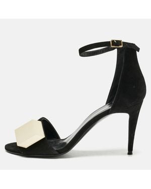 Pierre Hardy Suede Jq11 Embellished Ankle Strap Sandals - Black