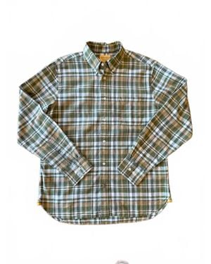 Original Madras Trading Co. Classic Button Down Long Sleeve Shirt - Green